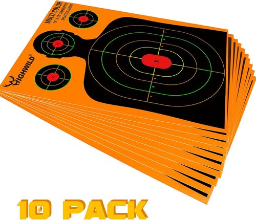Highwild Silhouette Splatter Paper Targets - Vibrant Splash Effect - 12 x 18 Inch Size