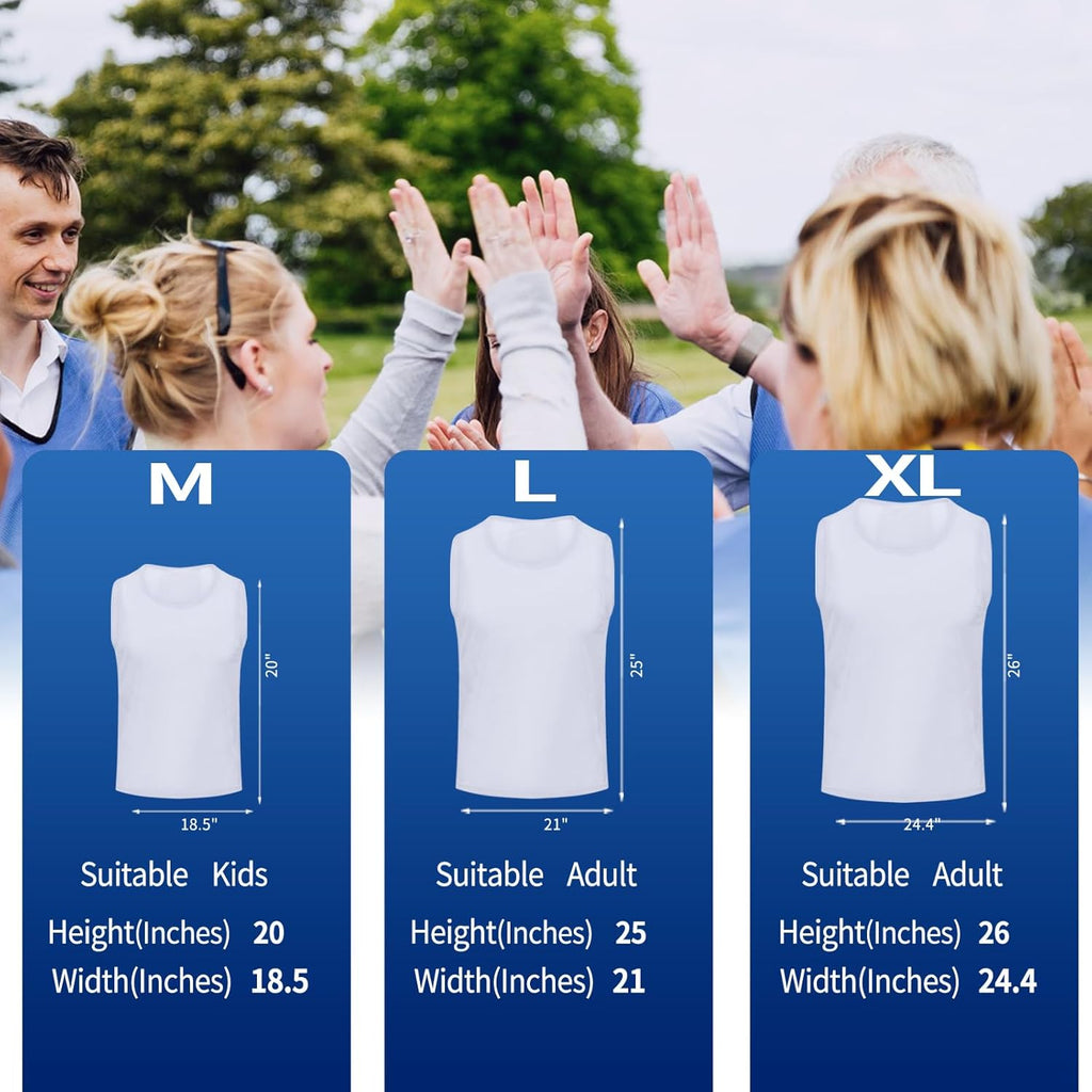 Regine Switzerland Soccer Pinnies for Youth - Numbered Scrimmage Vests | Perfect for Team Practice