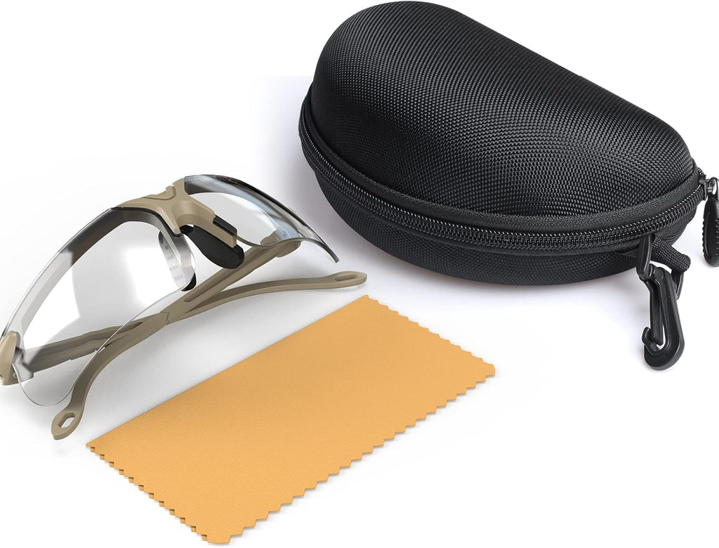 Xaegistac Shooting Glasses - Anti-Fog Safety Glasses with Case for Adults | Perfect for Hunting