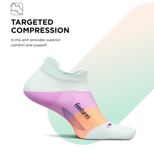 Feetures Elite Ultra Light Cushion Ankle Socks - Sport Sock with Targeted Compression - Crisp Mint, Medium (1 Pack)