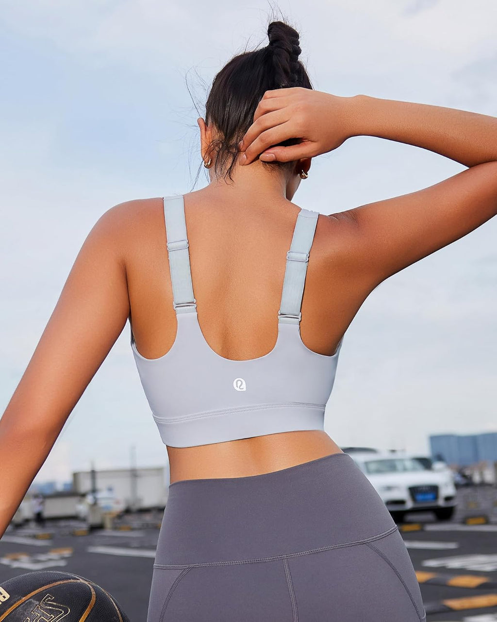 RUNNING GIRL High Support Sports Bra - Adjustable Straps & Sewn-In Pads for Women | Comfortable Workout Wear