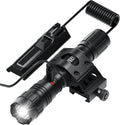 Feyachi 1500 Lumen LED Tactical Flashlight Rechargeable IPX7 Protection 4 Modes Weapon Light Picatinny Rail Flashlight Included with Pressure Switch