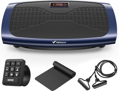 MERACH Vibration Plate - 3D & 4D Whole Body Vibration Machine for Weight Loss | Includes 2 Tension Ropes