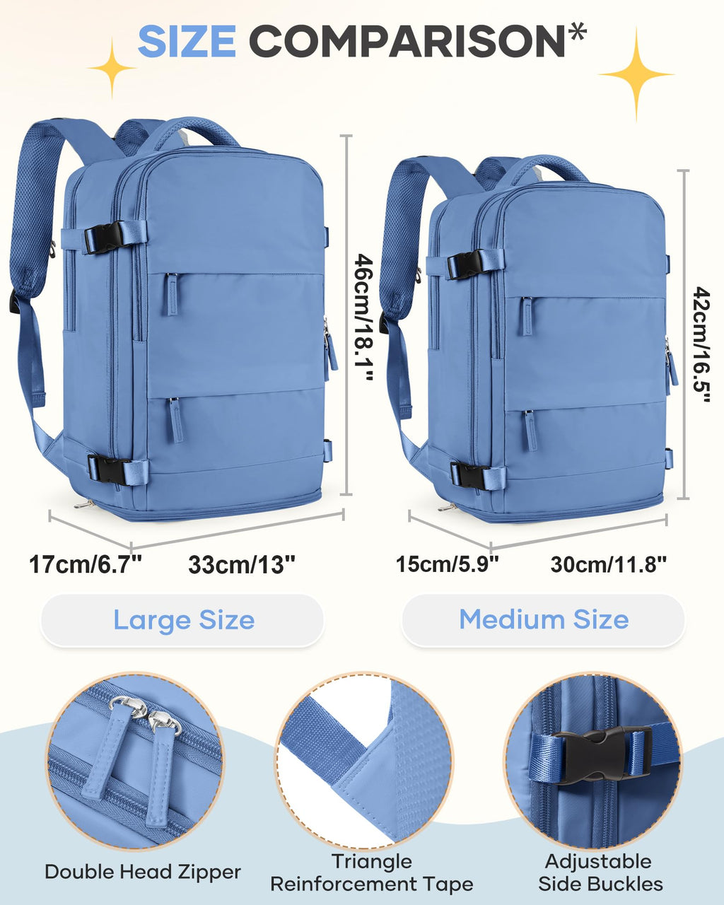 coofay Large Travel Backpack For Women Men Airline Approved Carry On Backpack Flight Approved Waterproof Sports Luggage Backpack Casual Daypack Small Hiking Backpacks