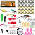 Skiennix Fishing Lures Kit - 132Pcs Tackle Box with Crankbaits, Hooks & Jigs for Freshwater Bass, Trout & Walleye