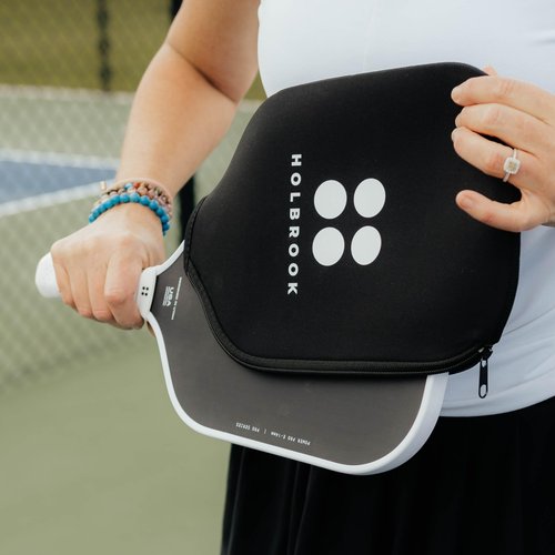 Holbrook Premium Pickleball Paddle Cover (Black/White) | Durable Covers for Paddles | Quality Pickleball Accessories and Pickleball Equipment | Protective Case