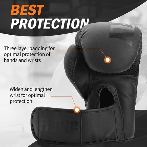 FIVING Boxing Gloves - Durable MMA & Kickboxing Gear for Men & Women | Heavy Bag Training
