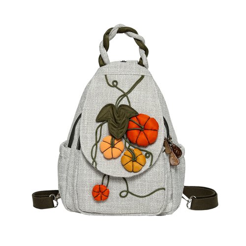 Light lady backpack Casual Canvas Backpack，Hand-woven ladies backpack，Convertible Multifunctional Straps Ladies Shoulder Chest Bag