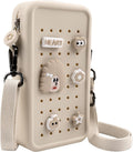 Skiennix Silicone Crossbody Bag - Waterproof & Lightweight Phone Purse with Adjustable Strap | Beige