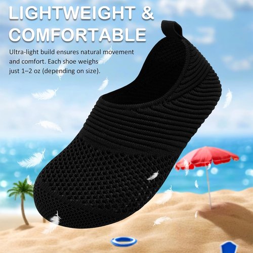 ANLUKE Kids Water Shoes - Quick-Dry Aqua Socks for Swimming | Lightweight & Barefoot Design