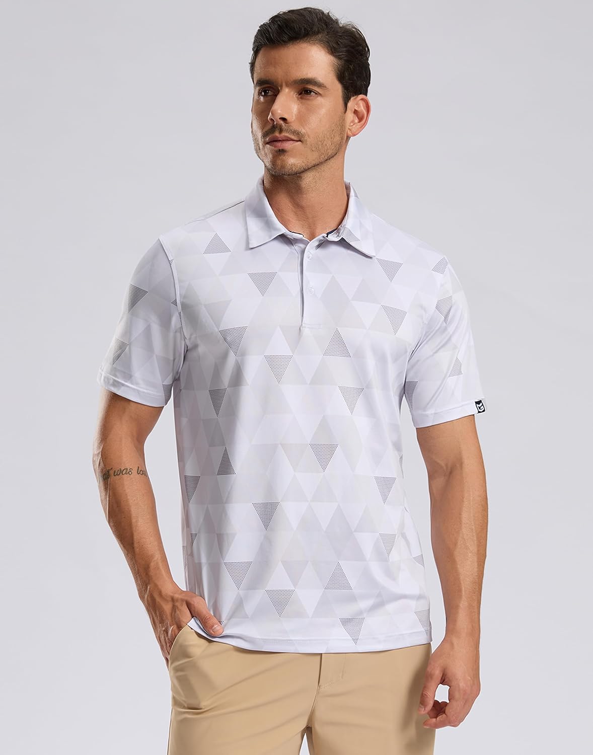 Skiennix Men's Golf Shirt - Short Sleeve Moisture-Wicking Polo | Lightweight Casual Fit