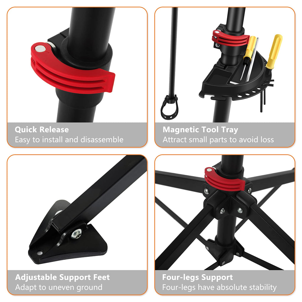 UNISKY Bike Repair Stand for Maintenance Height Adjustable Rack with Quick Release Bicycle Mechanics Maintenance Workstand