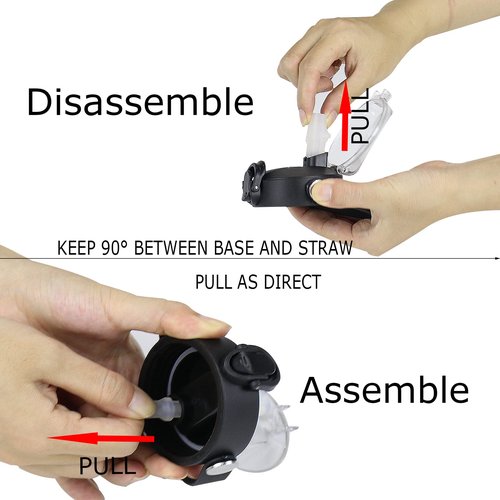 SENDESTAR Straw Lid for Hydroflask Wide Mouth Water Bottle with 12,16,18,20,24,32,40,64 oz, Auto Flip Straw Top Cap fit Most Wide Mouth Bottles, Sports Cap Water Bottle Accessories Top Replacement