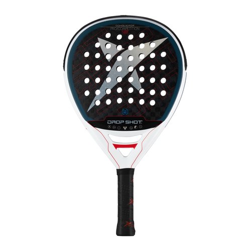 Drop Shot Conqueror 12 Padel Racket 12K Carbon with Eva Pro Core Teardrop Shape High Performance Competition Frame
