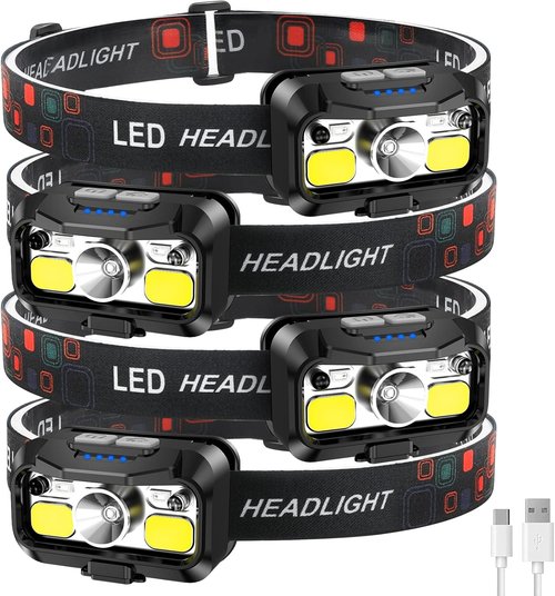 LHKNL Rechargeable Headlamp - 1100 Lumen Brightness | 2-Pack & 4-Pack Options Available