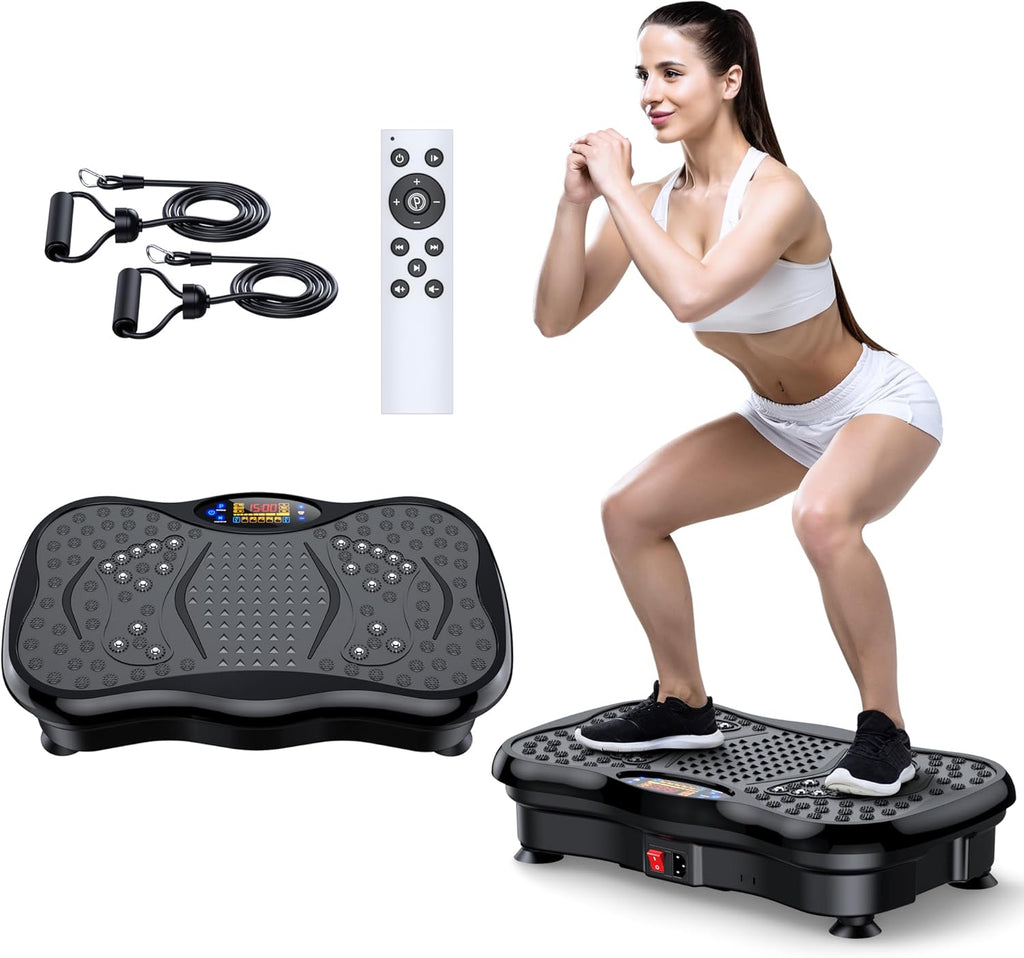 Skiennix Vibration Plate Exercise Machine - Whole Body Workout for Weight Loss & Muscle Recovery | Bluetooth Remote, Portable Design