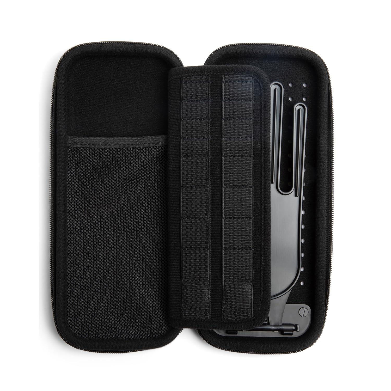 Platypus Golf Co. Golfing Caddie EVA Travel Case Organizer - Hand Reversible Hinging Glove Shaper & Holder, Mesh Pocket & Storage Slots, Golfers Cases for Men & Women