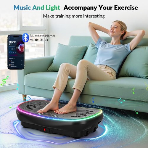 EvoSpark Vibration Plate Exercise Machine - Dual Motor 3D & 4D Whole Body Vibration for Weight Loss | Home Workout Equipment