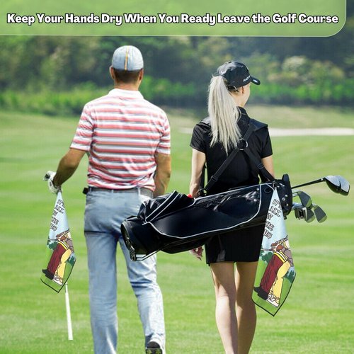 Funny Golf Towel, Printed Golf Towels for Golf Bags with Clip, Golf Gift for Men Husband Boyfriend Dad, Birthday Gifts for Fan - It's All in The Hips