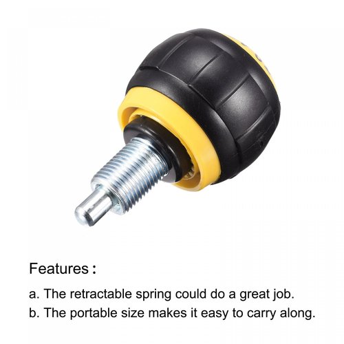 uxcell M16 Fitness Adjustment Knob Replacement Parts for Home Fitness Height Adjustment Screws Equipment Black Yellow 2pcs