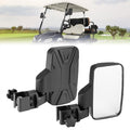 KEMIMOTO Golf Cart Side Mirrors, No Drilling Golf Cart Rear View Mirror, 180 Degree Rotation, Universal Fits 0.75-1.25 inch Square Tube, Compatible with EZGO, Club Car, Drive2
