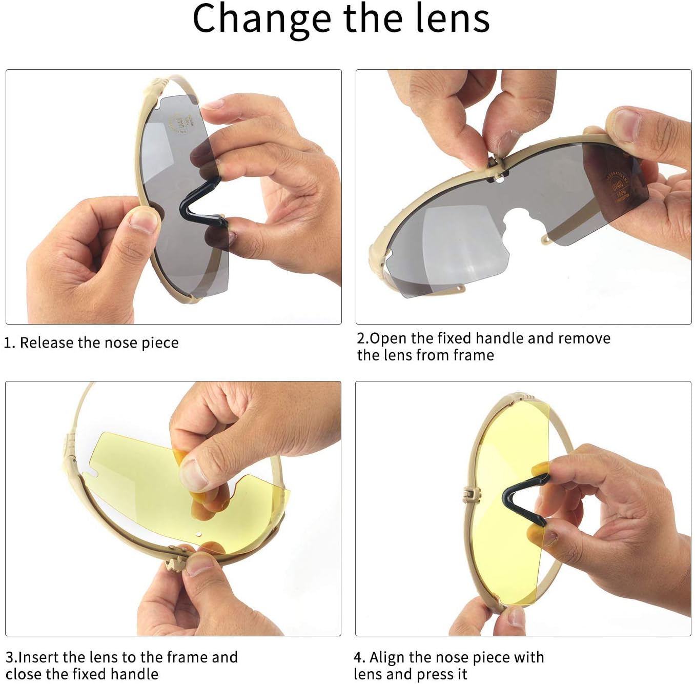 Skiennix Sports Goggles - Anti-Fog Sunglasses with 3 Interchangeable Lenses for Optimal Vision