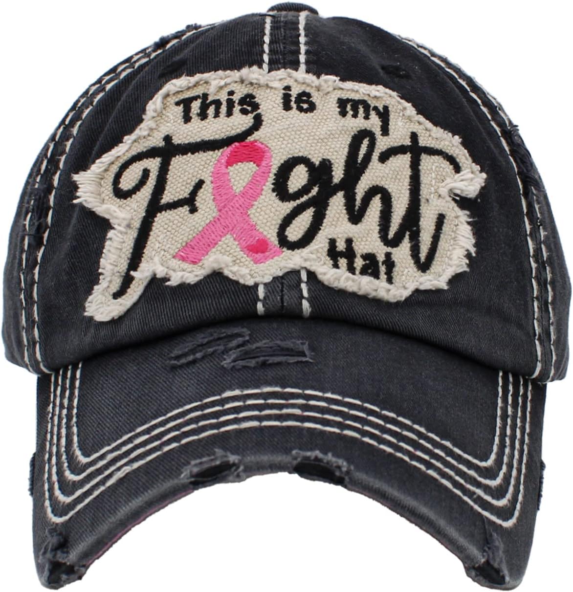 Regine Switzerland Pink Ribbon Baseball Cap - Adjustable Cotton Hat for Breast Cancer Awareness
