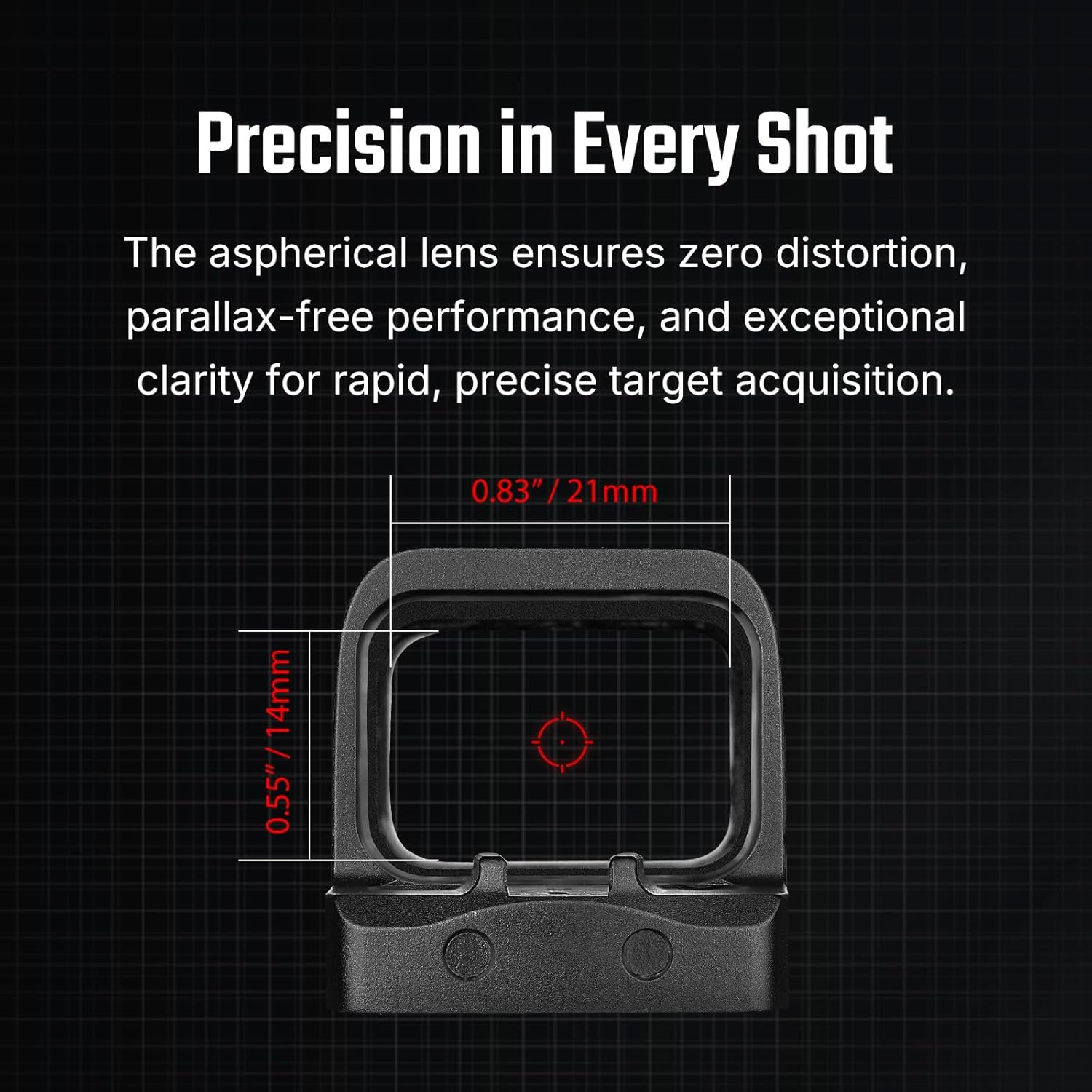 OSIGHT SE Enclosed Micro Reflex Sight - 2 MOA Dot & 32 MOA Circle Dual Reticle | Compact Red Dot for Concealed Carry