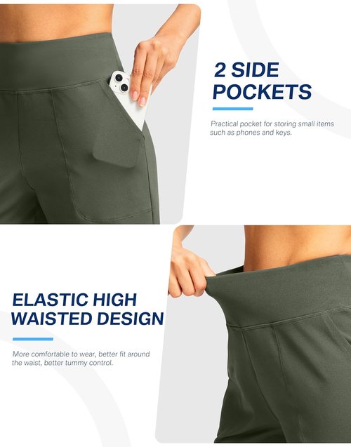 G Gradual Women's Athletic Shorts - High Waisted Stretchy Bermuda Shorts | Quick Dry Casual Summer Wear