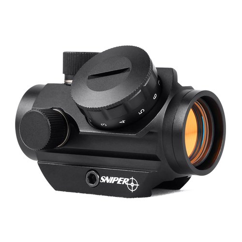 Sniper RD20 1x22mm 3MOA Red Dot Sight Fits 20mm Picatinny Rail with 1 Inch Riser Mount, Crossbow Sight