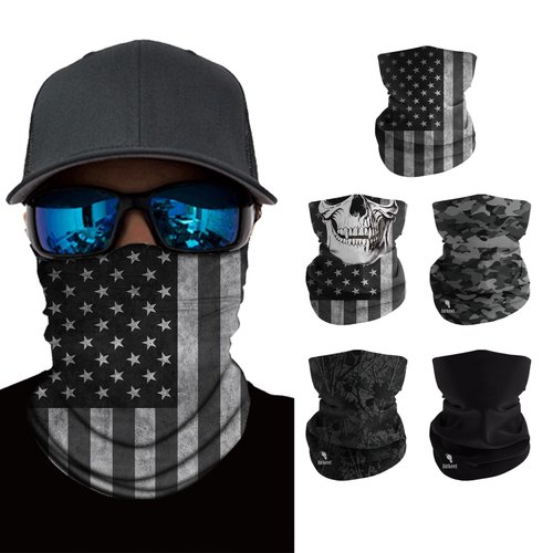 Neck Gaiter Face Mask for Men & Women - UPF 30+ Sun Protection Breathable Headwear Tube Bandana for Motorcycle, Hiking, Fishing