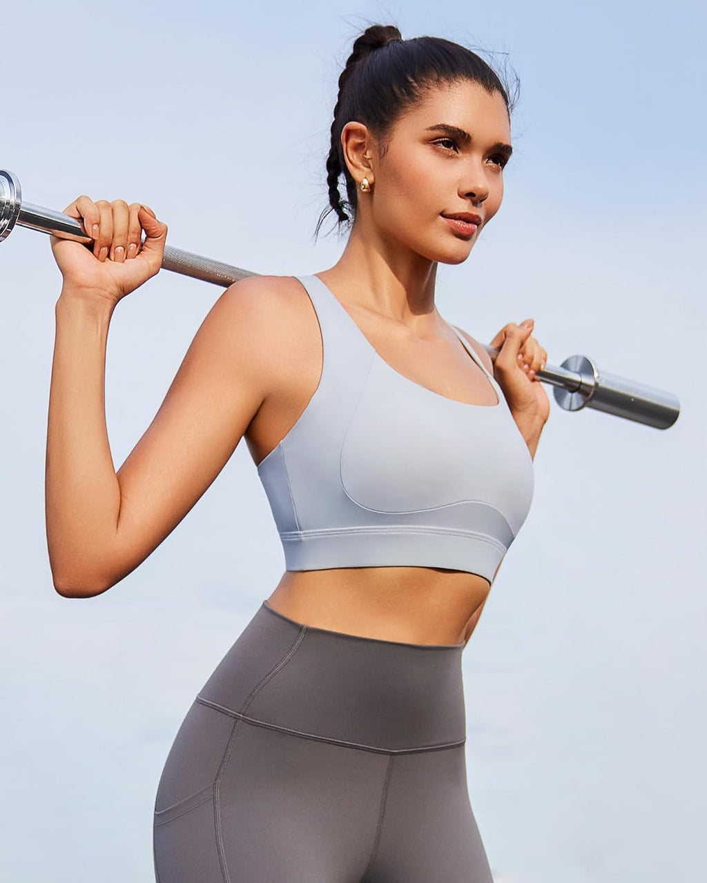 RUNNING GIRL High Support Sports Bra - Adjustable Straps & Sewn-In Pads for Women | Comfortable Workout Wear