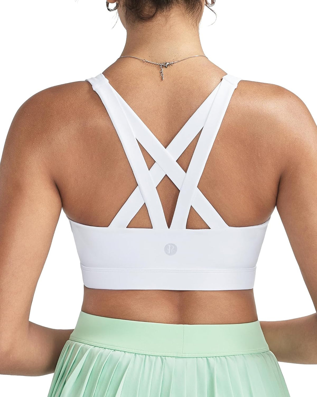 RUNNING GIRL Sports Bras for Women - Padded Criss-Cross Back Medium Support with Removable Cups