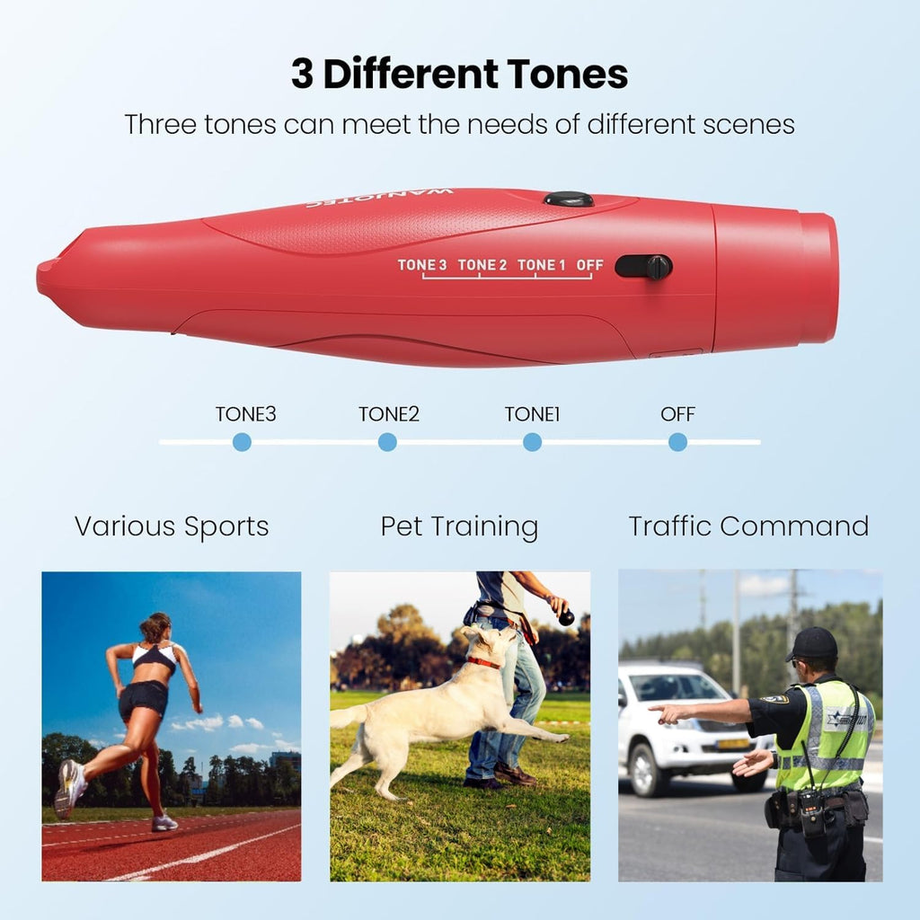 Skiennix Electronic Whistle - 3 Adjustable Tones, 130dB Maximum Volume | Handheld Emergency Whistle for Sports