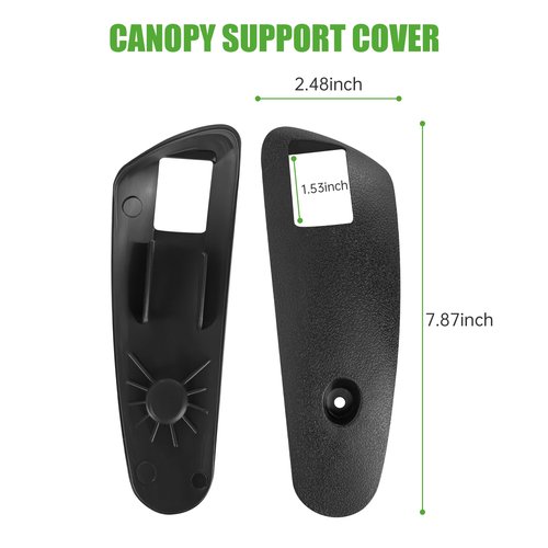 10L0L Front Canopy Support Cover Compatible with Club Car Precedent (2004+) Tempo (2018+) Passenger & Driver, Replacement Parts 102400002, 102400102