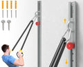 Adjustable Resistance Band Anchor Workout System - Automatic Locking Wall Mount Pulley Anchor for Physical Therapy, Warmups, and Athletic Training，40" Height Adjustable