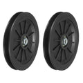PATIKIL Universal Bearing Pulley Wheel 160mm/6.3", 2 Pack Nylon Bearing Pulley Wheel Lifting Bearing Wheel Replace for Gym Equipment Part Cable Machine