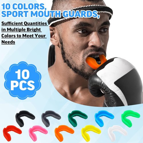 Frienda Sport Mouth Guards - 10 Pcs Gum Shield for Teeth Protection | Ideal for Boxing, Basketball, Football, and More
