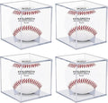 Baseball Display Case | Skiennix 4-Pack UV Protected Acrylic Cube for Autographed Balls