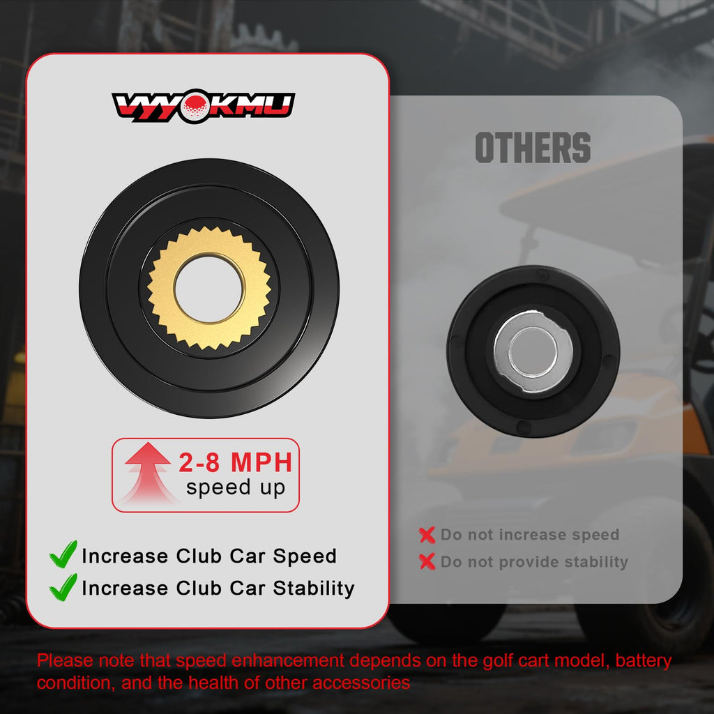 VYYOKMU Club Car Precedent Golf Cart Speed Sensor with High Speed Magnet, Club Car Speed Sensor Upgrade for 48V Club Car DS & Precedent 2004-UP ADC Motor, OEM 102704901 102265601 (2-8 MPH Increase)
