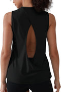 Skiennix Workout Tank Tops - Women's Cross Backless Sleeveless Athletic Yoga Shirts | Loose Fit for Gym & Running