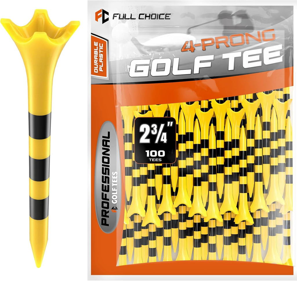 Professional Golf Tees by Skiennix - 100 Pack, Enhanced Durability & Stability | 3-1/4" & 2-3/4" Sizes