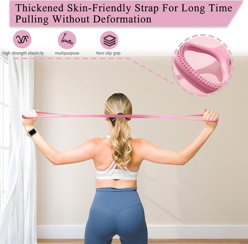 Figure 8 Resistance Bands by [Brand Name] - 2 Pack Workout Stretch Bands for Arm, Back & Shoulder Fitness