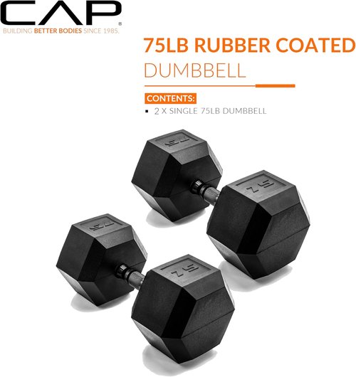 CAP Barbell Coated Dumbbell Weights - Versatile Options in Pairs & Sets for All Fitness Levels