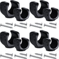 Jetec 8 Pieces Flashlight Mounting Brackets with Screws Versatile Clip Mount, Universal Flashlight Holder for LED Flashlights and Similar Things, Bicycle Car Truck Accessories (4 Big, 4 Small)