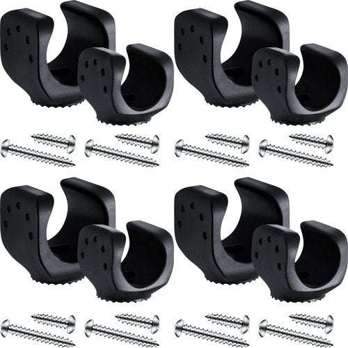Jetec 8 Pieces Flashlight Mounting Brackets with Screws Versatile Clip Mount, Universal Flashlight Holder for LED Flashlights and Similar Things, Bicycle Car Truck Accessories (4 Big, 4 Small)