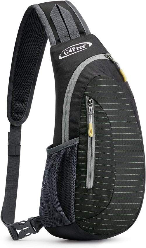 G4Free Sling Bag - Lightweight Crossbody Backpack for Travel & Outdoor Activities | Black