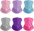 Geyoga UV Protection Cooling Neck Gaiter - 6 Pieces Breathable Face Mask Scarf for Summer