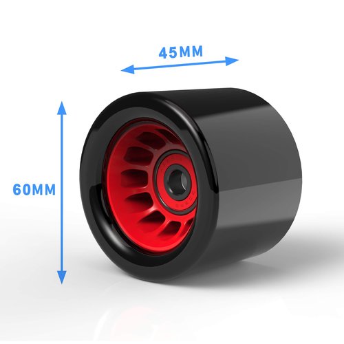 AXDT Skateboard Wheels 70mm 60mm 80a with Skateboard T Tool and ABEC-9 Bearings Spacers Cruiser Wheels (Pack of 4) (60mm with T Tool)