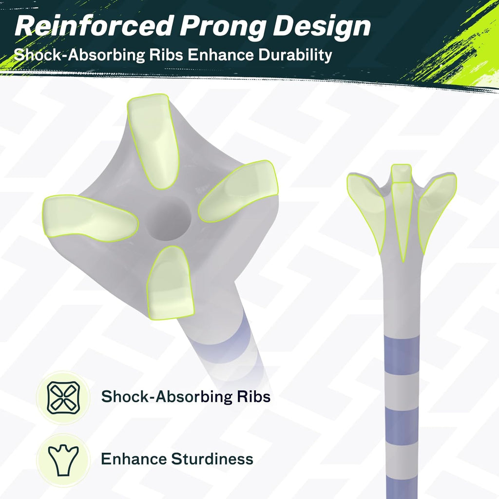 SAPLIZE Golf Tees - Upgraded 4-Prong Design to Reduce Friction & Side Spin | 50/100/120/200 Pack